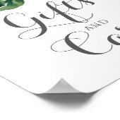 ほんのりバラ色のワインレッドのギフト&カードサイン ポスター (角)