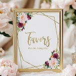 ほんのりバラ色 ワインレッド 花の贈り物サイン ポスター<br><div class="desc">ほんのりバラ色 ワインレッド 花の贈り物サイン</div>