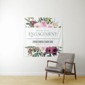  ほんのりバラ色 ワインレッド 花束 婚約 おめでとう タペストリー (インサイチュ)