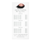 ほんのりピンクとローズゴールドのグリッター美容サロンサービス ラックカード (正面)