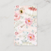 ほんのりピンクのカボチャ秋のおむつくじ券 エンクロージャーカード (裏面)