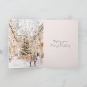 ほんのりピンクのクリスマスツリー窓 カード (内部)
