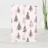 ほんのりピンクのクリスマスツリー カード (裏面)