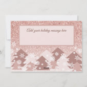 ほんのりピンクのグリッターがきらきらと輝くクリスマスツリー シーズンカード (裏面)