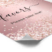 ほんのりピンクのグリッター ダスト パーティー 景品 サイン (角)