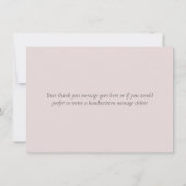 ほんのりピンクのグリーン水彩の葉 サンキューカード (裏面)