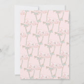 ほんのりピンクのシップ＆シー フラワー ベイビーガール ベイビーシャワー 招待状 (裏面)