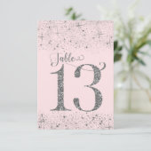 ほんのりピンクのシルバーグリッター テーブルナンバー 13番 (スタンド正面)