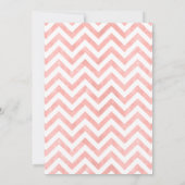 ほんのりピンクのスウィートな少女象のベイビーシャワー 招待状 (裏面)