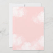 ほんのりピンクのスペイン風天国の赤ちゃんシャワー 招待状 (裏面)