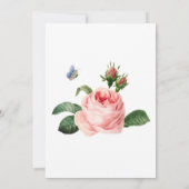 ほんのりピンクのバラのブライダルシャワー 招待状 (裏面)