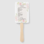 ほんのりピンクのバラの花水彩ウェディングプログラム ハンドファン (裏面)