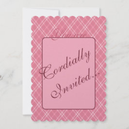 ほんのりピンクのバレンタイン招待状 招待状