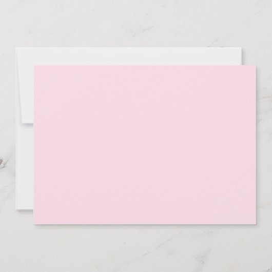 ほんのりピンクのボウリボン 女の子 シグネチャー＆写真 サンキューカード (裏面)