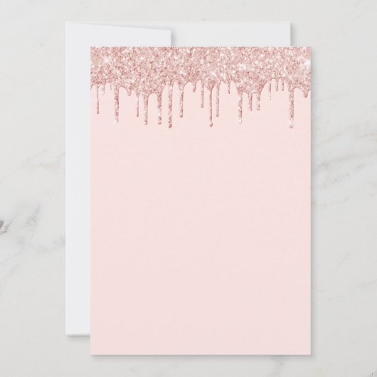 ほんのりピンクの卒業パーティー ローズゴールドの女の子 招待状 (裏面)