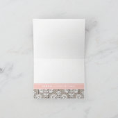 ほんのりピンクの木製レースのサンクスカード サンキューカード (内部)