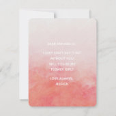 ほんのりピンクの水彩画 花嫁の花を私に 招待状 (裏面)