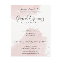ほんのりピンクの水彩筆致オープニングセレモニー