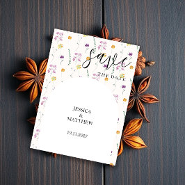 ほんのりピンクの素朴なフェアリーガーデン セーブザデート