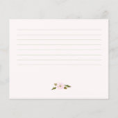 ほんのりピンクの花のブライダルシャワー レシピカード (裏面)