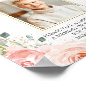 ほんのりピンクの花の写真　追悼　思い出をシェア ポスター (角)