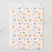 ほんのりピンクの花の女の子のベビーシャワー 招待状 (裏面)