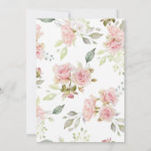 ほんのりピンクの花冠 ベビーシャワーの招待状 招待状 (裏面)