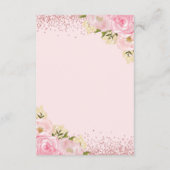 ほんのりピンクの花柄サファリ動物の赤ちゃん絵本 エンクロージャーカード (裏面)