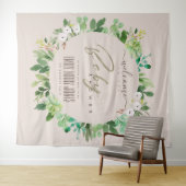 ほんのりピンクの葉 水彩 赤ちゃん歓迎 タペストリー (インサイチュ(横))
