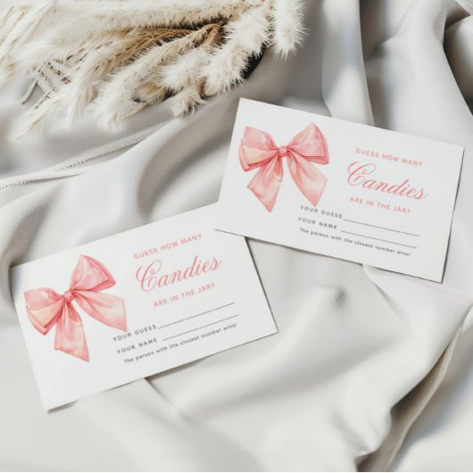 ほんのりピンクの蝶ネクタイ ハニー ハウ メニー キャンディーズ シャワー ゲーム カード