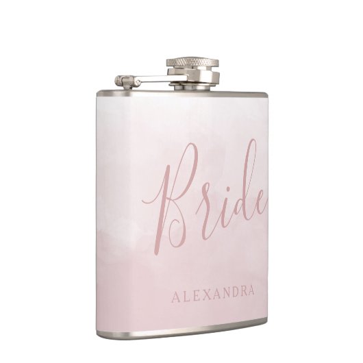 ほんのりピンク ローズ ブライド ウェディング フェイバー 名前 ギフト フラスク (右)