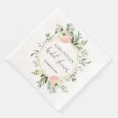 ほんのりピンク 白 緑 ゴールド 花 エレガント (コーナー)