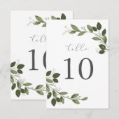 ほんのり色づく小枝 テーブルナンバーカード 招待状 (正面/裏面)