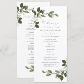 ほんのり色づく若枝のウェディングプログラム プログラム (正面/裏面)