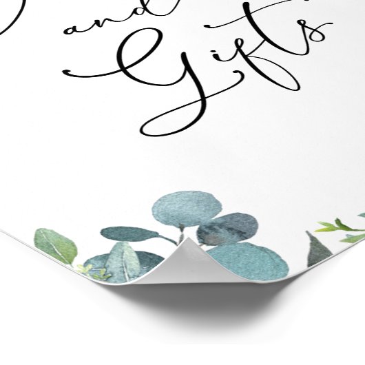 ほんのり花のティータイムカードとギフトのサイン ポスター (角)