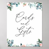 ほんのり花のティータイムカードとギフトのサイン ポスター (正面)