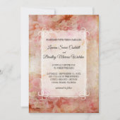 ほんのり花のヴィンテージ結婚式招待状 招待状 (正面)