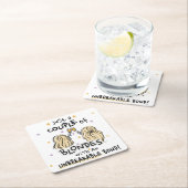 "ほんのカップルのブロンド"コースター スクエアペーパーコースター (インサイチュ)