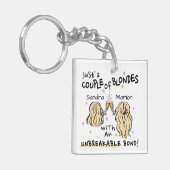 "ほんのカップルのブロンド"名前をカスタムするKeychain キーホルダー (正面左)