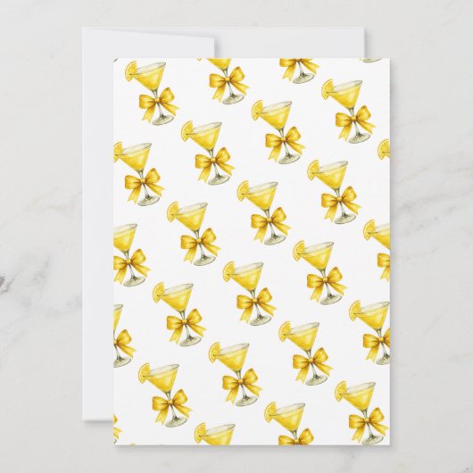 ほんの一滴の古いレモンドロップ誕生日 招待状 (裏面)