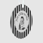 ほんの少しのトラブル古い英語シェプドッググレー1 オーナメント (正面)