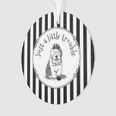 ほんの少しのトラブル古い英語シェプドッググレー1 オーナメント (正面)