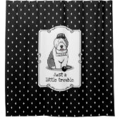 ほんの少しのトラブル古い英語シェプドッググレー1 シャワーカーテン (正面)