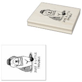 ほんの少しのトラブル古い英語シェプドッググレー1 ラバースタンプ (押印)