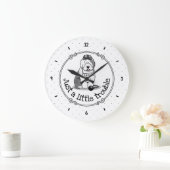 ほんの少しのトラブル古い英語シェプドッググレー1 ラージ壁時計 (ホーム)