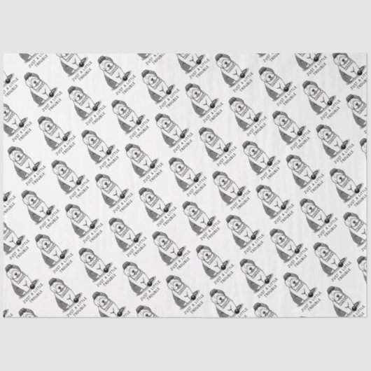 ほんの少しのトラブル古い英語シェプドッググレー1 薄葉紙 (正面)