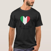 ほんの少しイタリアンの国旗のハートおもしろいイタリアT Shi Tシャツ (正面)