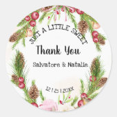 ほんの少し甘いトリートクリスマス結婚式の引き出物 ラウンドシール (正面)