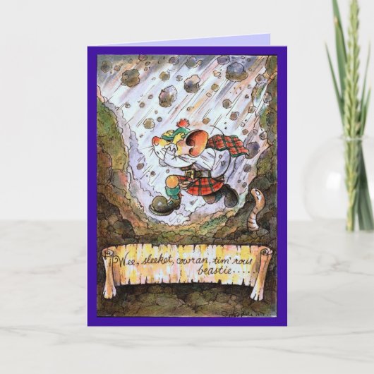 ほんの少し、sleekit、cowran、tim'rous beastieの詩歌カード カード (正面)