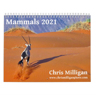 ほ乳動物2021暦（Chris Milligan著） カレンダー